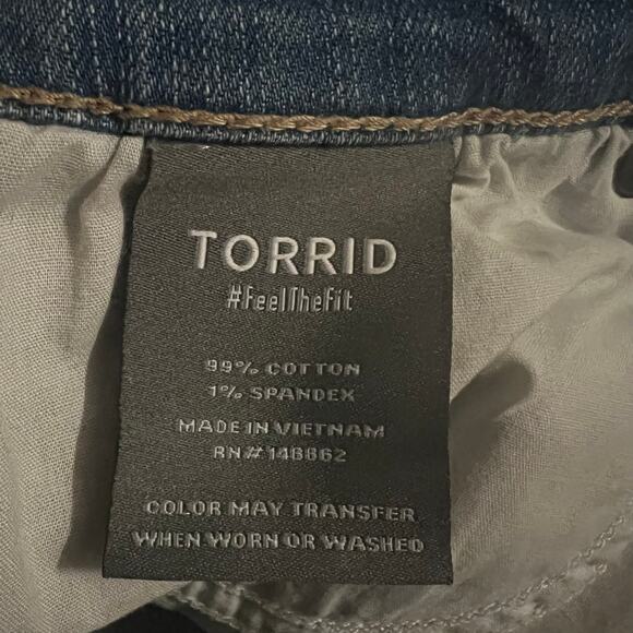Torrid Light Wash Denim Button Front Midi Skirt 12 Women’s Blue - Picture 5 of 6
